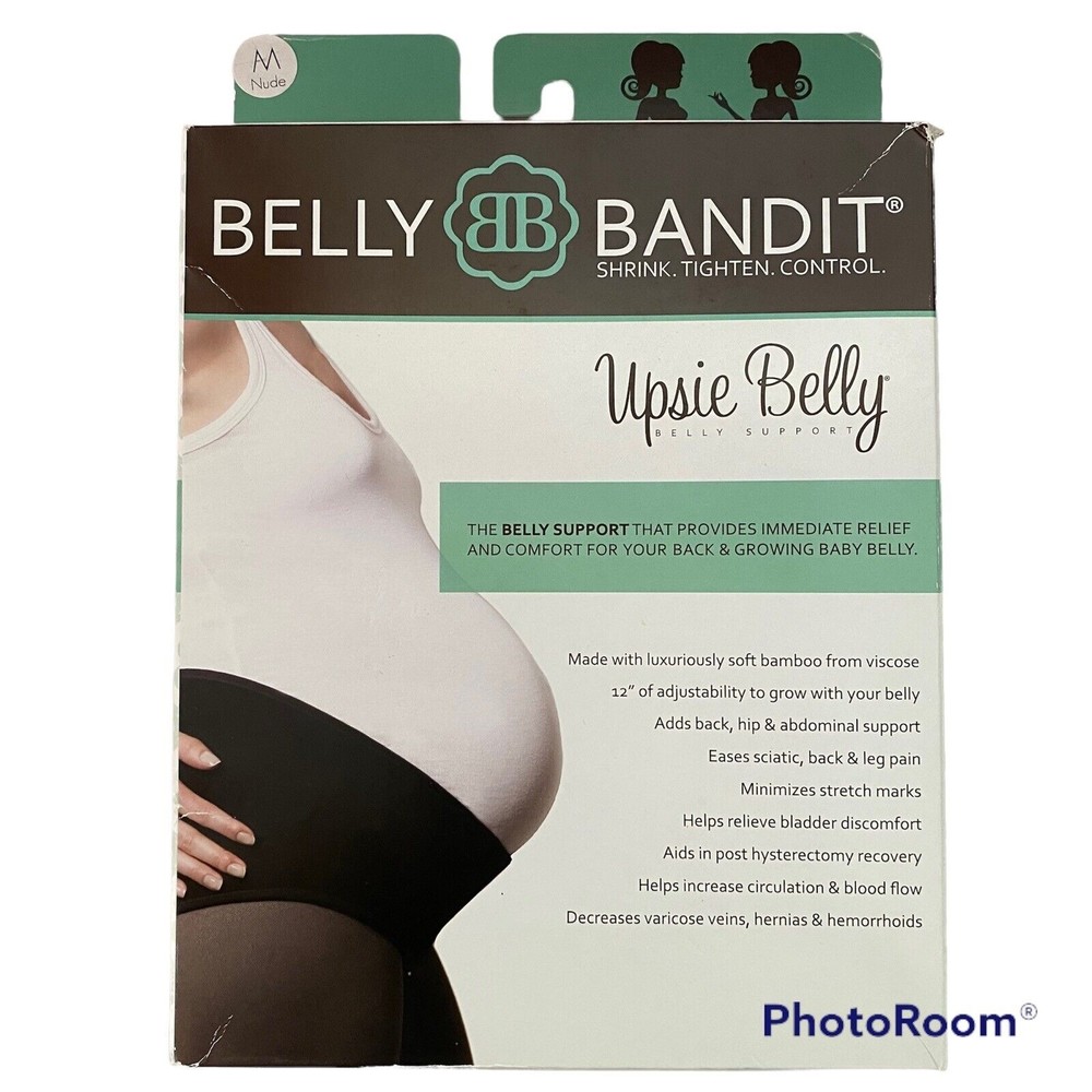 Belly Bandit Upsie Belly Pregnancy Support Band Medium Nude Hot Cold Pack